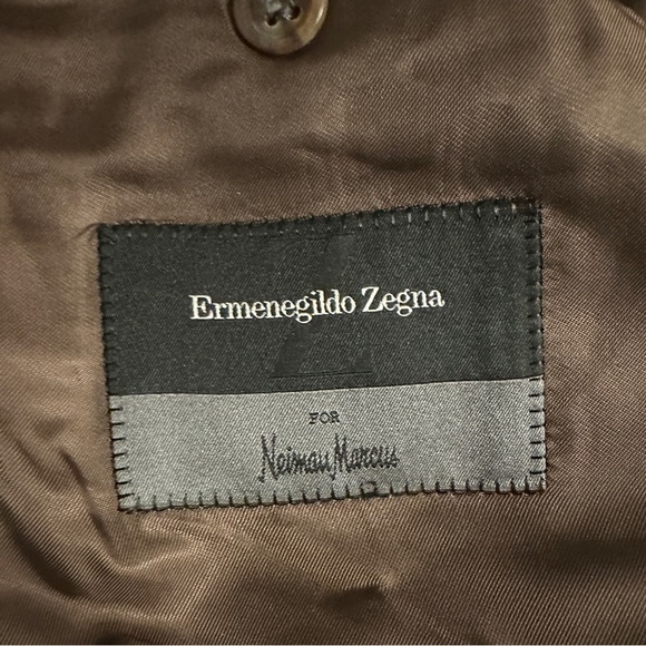 Ermenegildo Zegna For Neiman Marcus Brown 3 Button Sport Coat Blazer Wool 54R - Picture 2 of 8